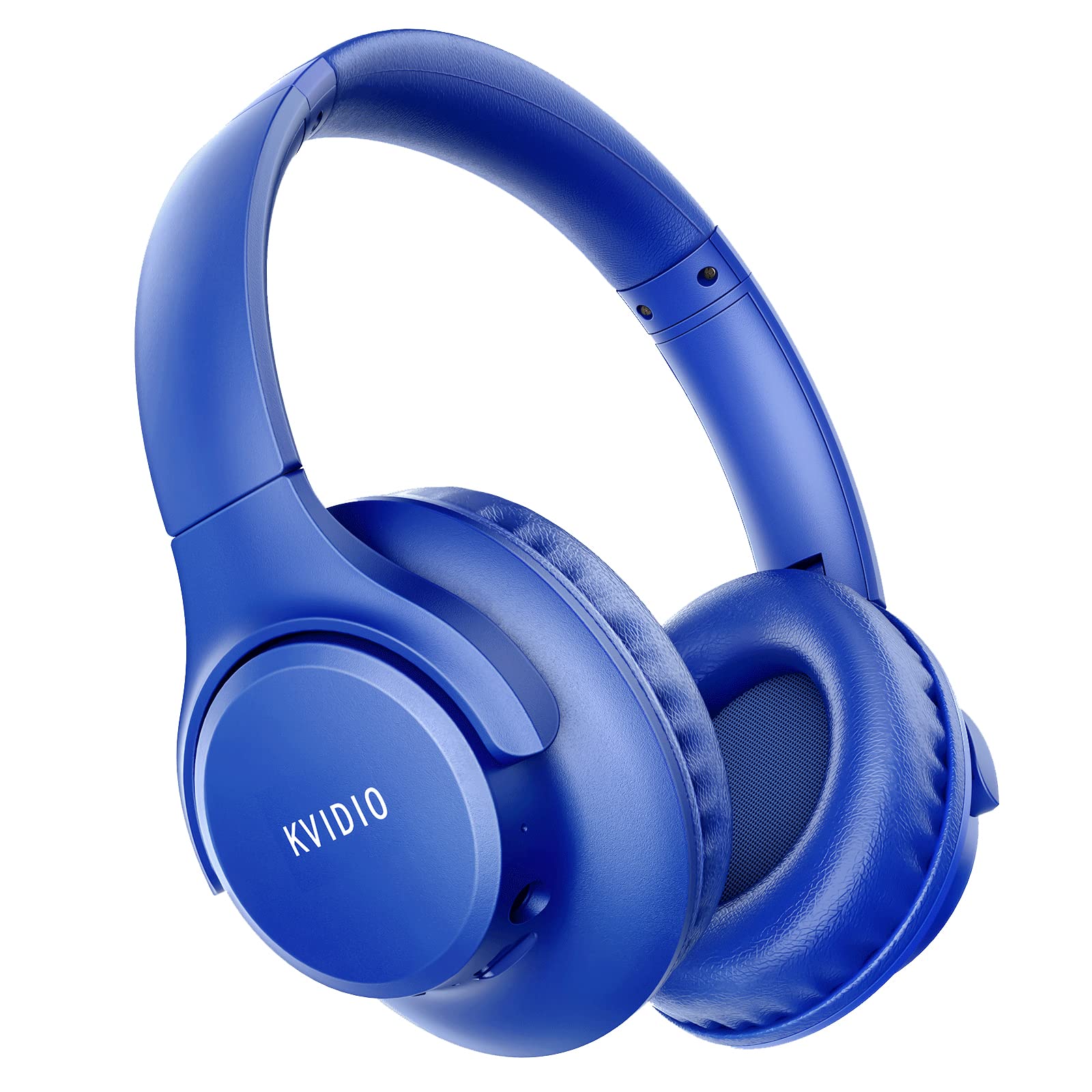 

KVIDIO Бездротові Bluetooth Навушники 55 Годин 40-мм HD Динамік з Провідним та Чорним 5.4 Навушником, Відтворення, Блок, Накладні З Вбудованим Мікрофоном, синій