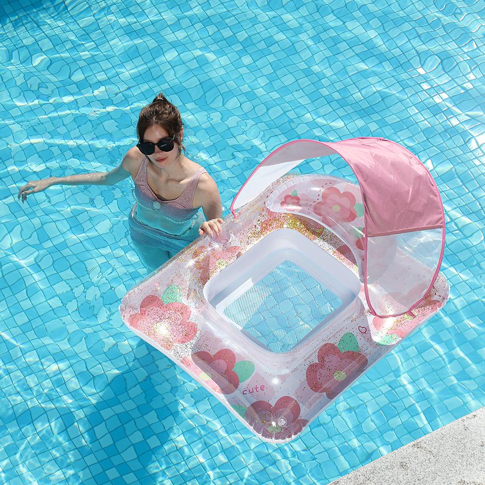 New Style Daisy Stripe Inflatable Pool Float Lounger