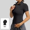 Damen S Kurzarm Yoga T-Shirt Zum Laufen Slim Fit Hohe Elastizität Fitnessstudio Top