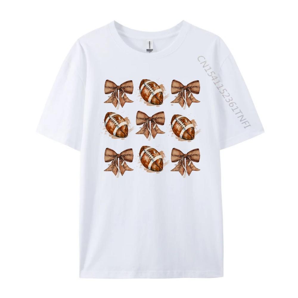 Coquette Bow American Football Player Touchdown Season Oversized T Shirt Men Woman Oversized T Shirt Men Mothers Day