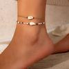 Ocean Wind Shell Starfish Beaded Anklet Foot Beach Sequins Tassel Turtle Anklet