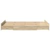 Storage Bed Frame with Headboard Sonoma Oak 120 x 190 cm