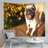 Cute Animals Pet Pug Dog Decor Tapestry for Backdrop Creativity Bedroom Dorm Living Room Modern Decor Wall Hanging Tapestries