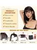Frange synthétique en épingle à cheveux Frange fine de 10 pouces avec favoris pour franges quotidiennes pour femmes