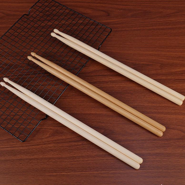Luminous Colored Maple Wood Drumsticks with Nylon Tips - Beginner Model