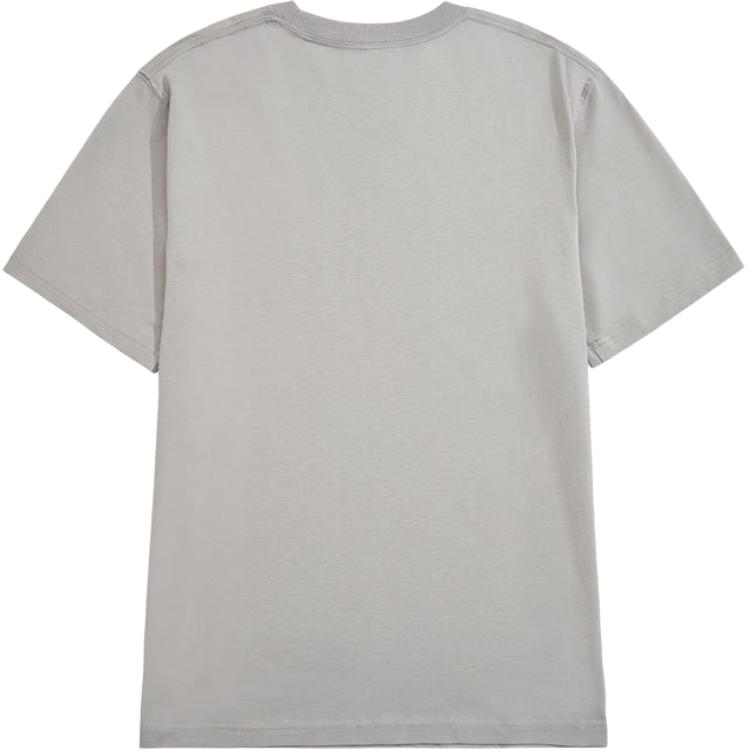 Li-Ning Comfortable Breathable Printed Letter Crew Neck Short Sleeve T-Shirt Men Tops Moon-Surface-Gray AHSU547-4