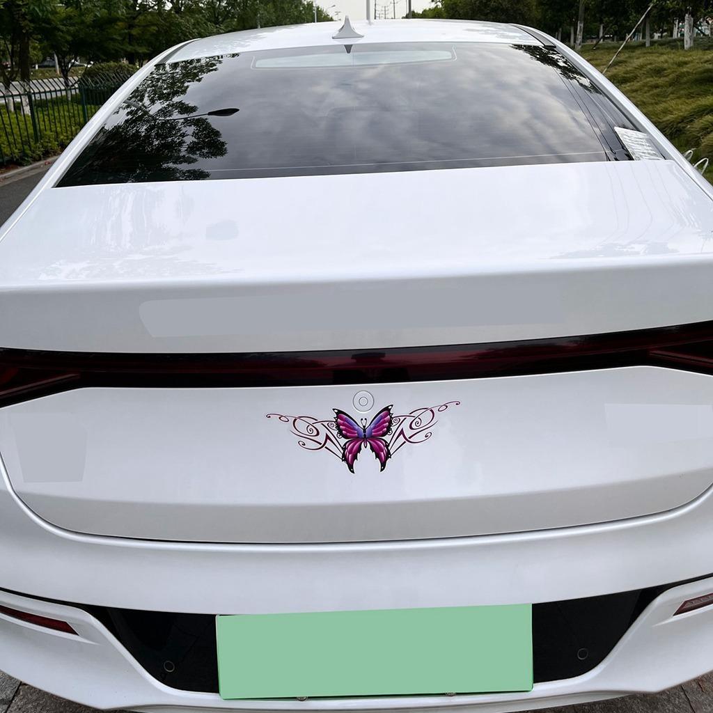 Car Sticker Colorful Butterfly Car Sticker Waterproof Vinyl Decal with Swirl Pattern for Vehicle Body & Window Decoration