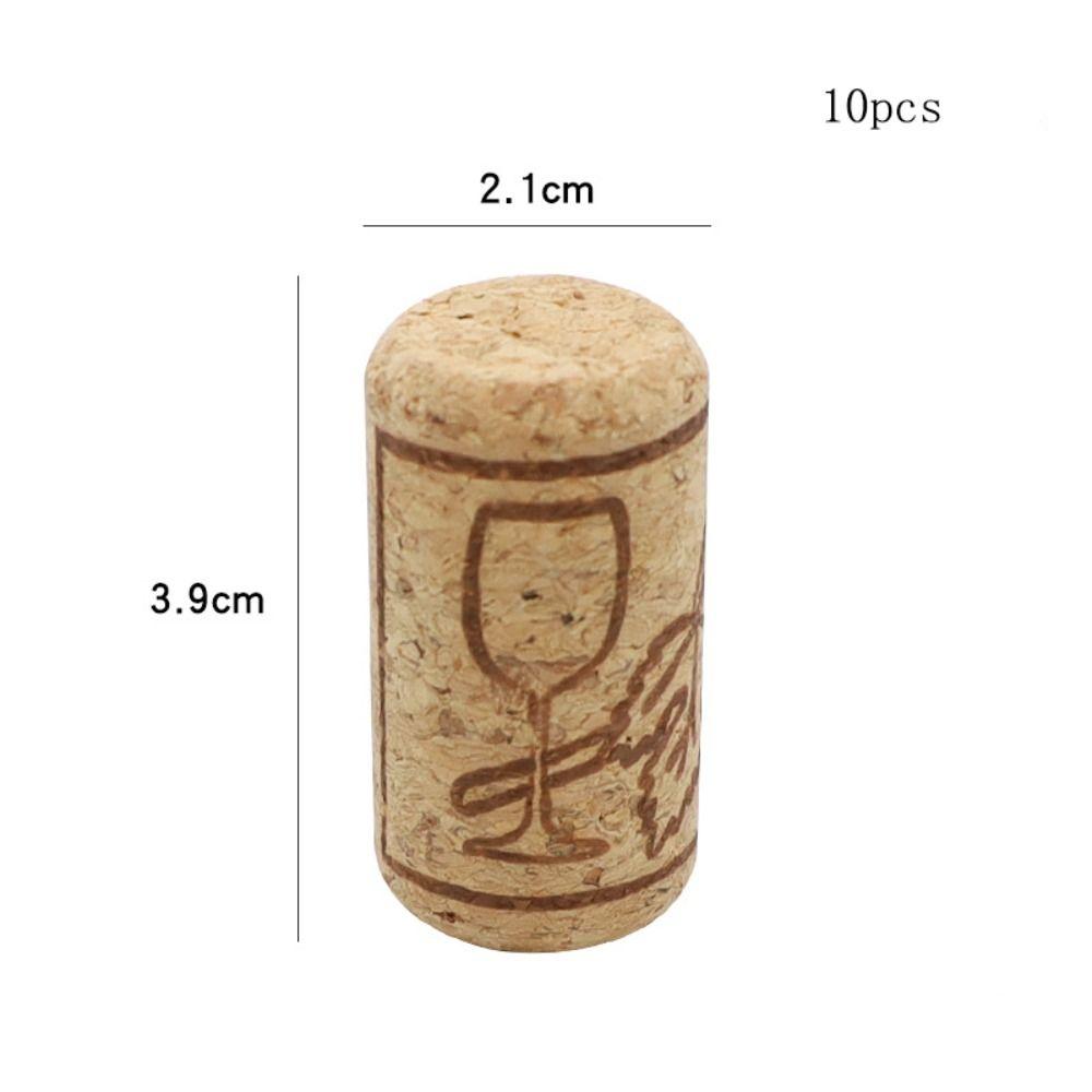 10Pcs 22mm Bottle Corks Reusable Sealing Plug Portable Wood Wine Corks Stopper  Home Brewing Wine