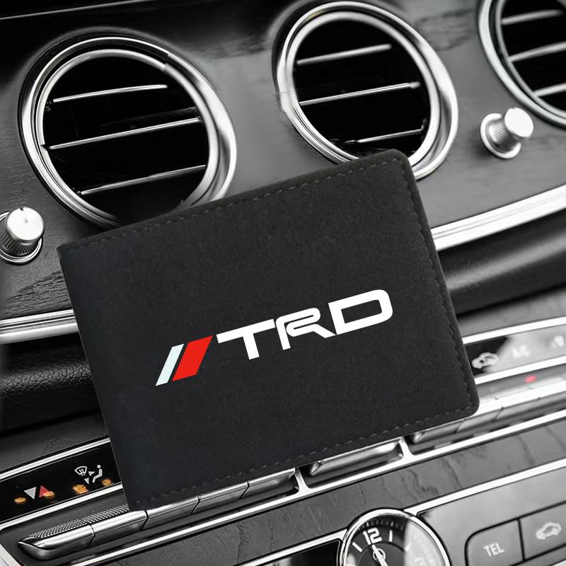 1Pcs Car Emblem Driver License Cover ID Credit Card Holder for Toyota TRD C-hr Prado Rav4 Yaris Hilux Prius Avensis Corolla Camry