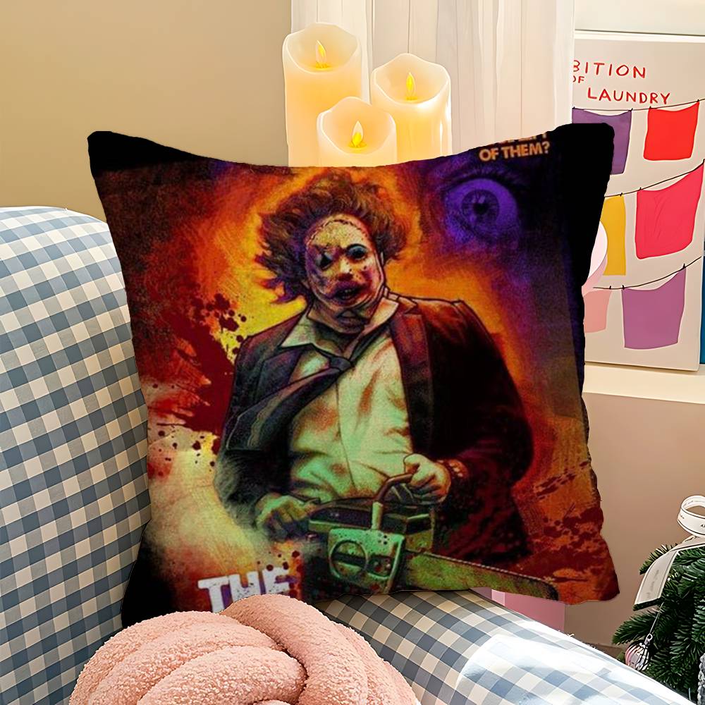 

Movie T-Texas C-Chainsaw M-Massacre Cushion Cover Pillow Cover Decor Pillowcase Printed Cushion Case For Couch 12x12Inch