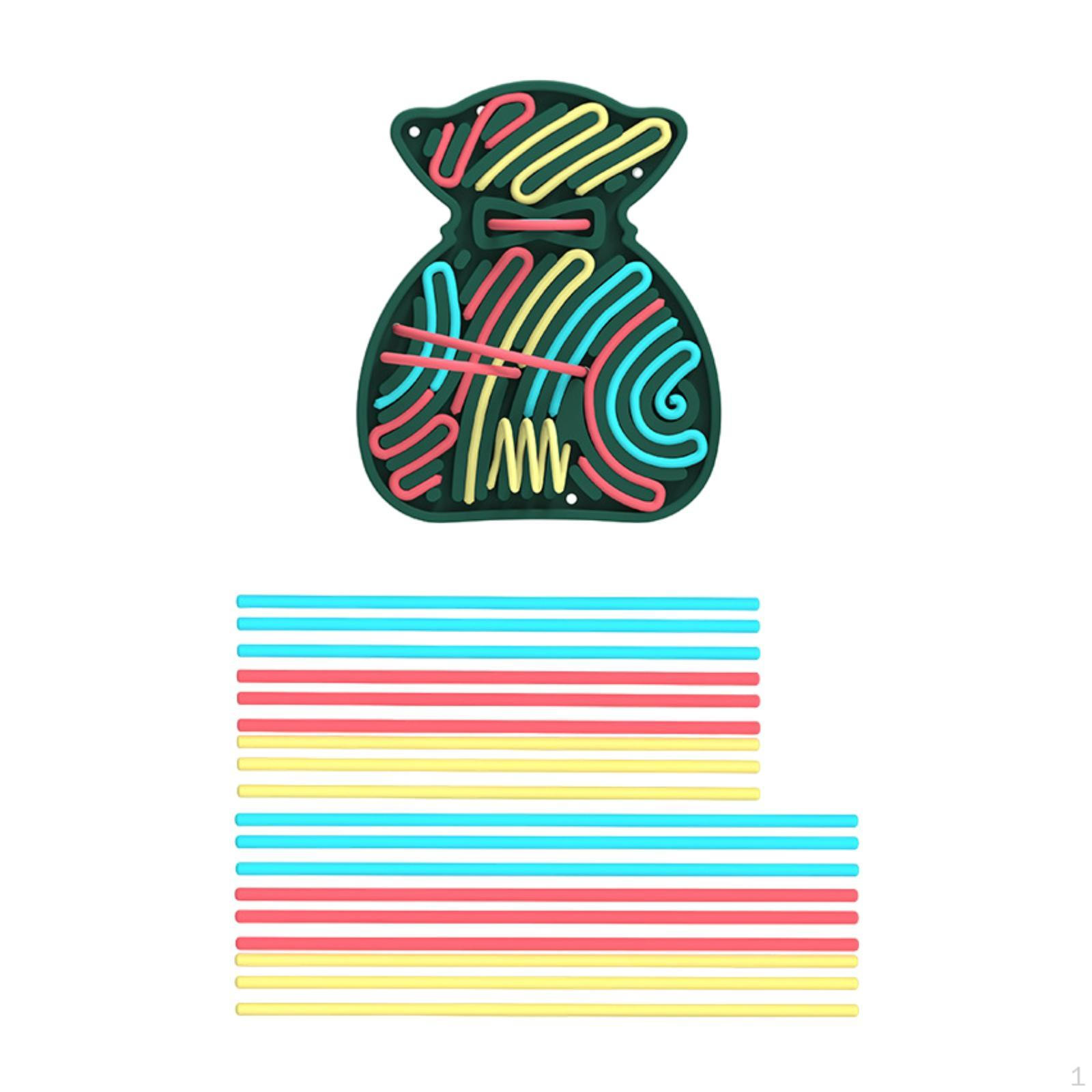 

Sensory Activity Board Double Sided Silicone Fine Motor Skill for Kids