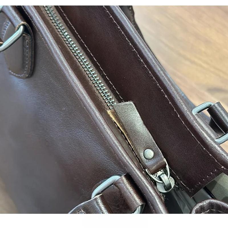 Johnature Bolsa de Couro Genuíno Para Mulheres Grande Capacidade Retro Cor Sólida Bolsa de Mão para Trabalho