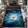 Manchester City Printed Flannel Area Rug Non Slip Soft Polyester Floor Carpet Indoor Decor Mat for Bedroom Living Room Sofa