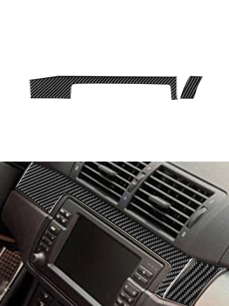 Black Car Interior Decoration Protection Carbon Fiber Sticker For For BMW 3Series E46 1998-2005 With Navigation System