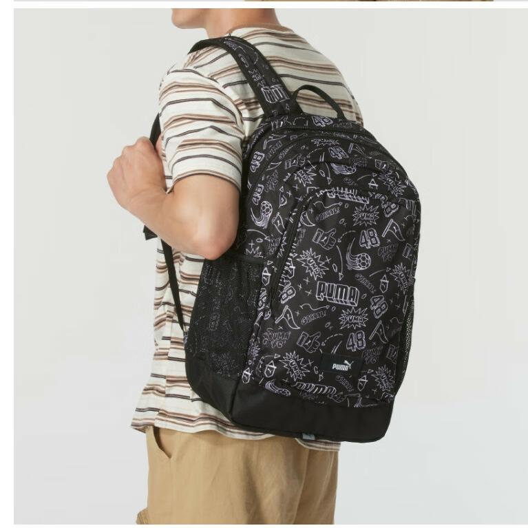 Puma Fabric Backpack Medium Unisex Black 091376-06