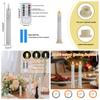 Flameless Taper Candles with Remote Timer LED Candlesticks Battery Operated Flickering Window Candle for Christmas Wedding Decor