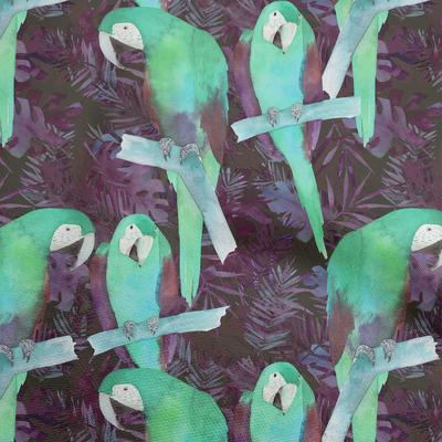 Bavlna Flex Green Fabric Parrot, Monstera Leaves & Květinové šití Řemeslné projekty Potisky látek podle yardu 40 palců