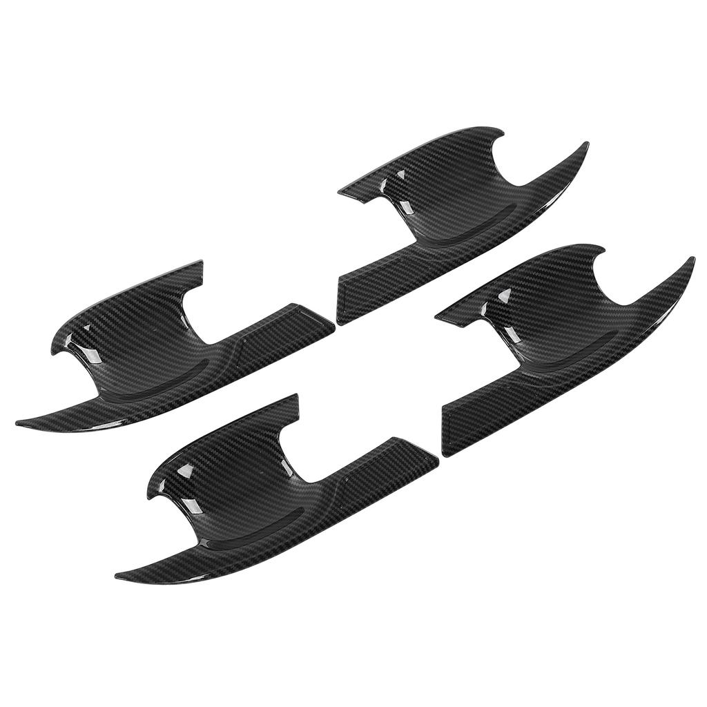 4pcs Exterior Door Handle Bowl Cover Carbon Fiber Color ABS Frame Replacement for Highlander 2022+