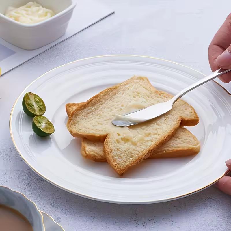 Stainless Steel Butter Knife Cheese Long Handle Cheese Bread Jam Cutter Multifunctional Food Tableware Kitchen Supplies
