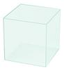 Five-sided acrylic box W250×D250×H250 (glass color)