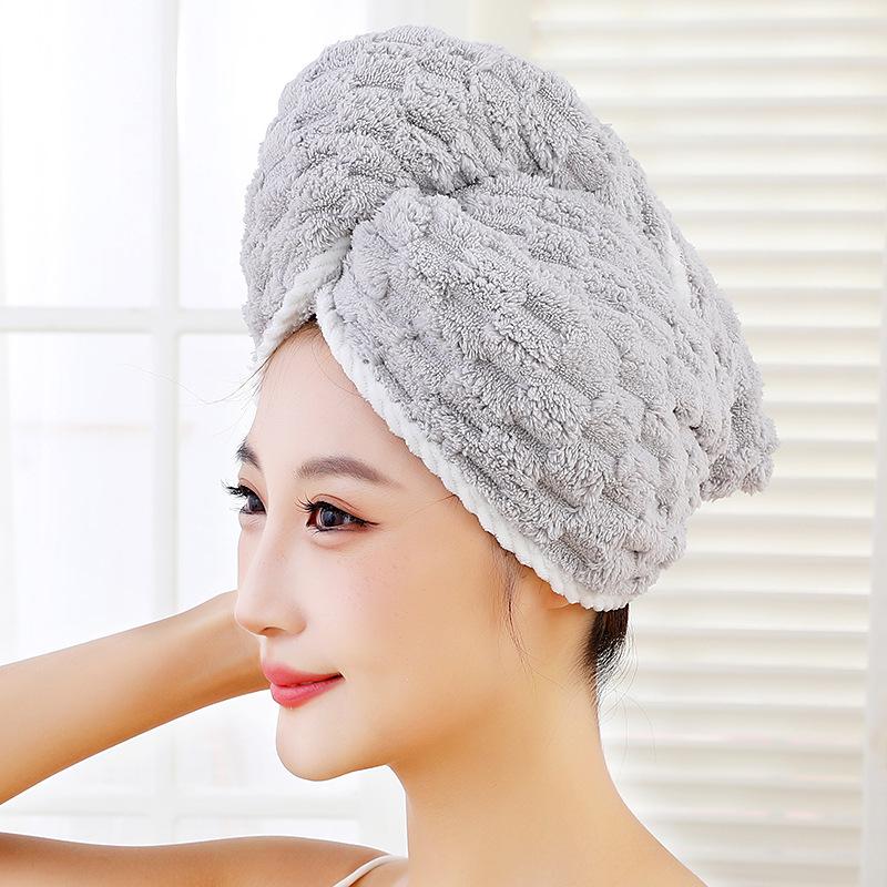 Premium Hair Towel Drying Hat Coral Cloud Wool Super Absorbent Fast Drying Home Spa Accessories