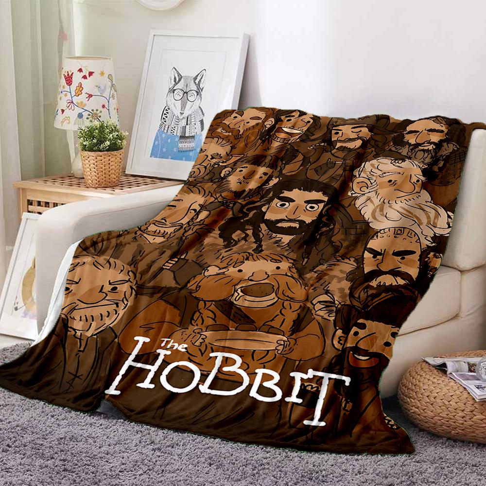 1Pc Journey Through Middleearth Flannel Blanket, Soft And Comfortable, Casual Warm, Camping Travel, Christmas, Halloween Xmas Gift. G1244