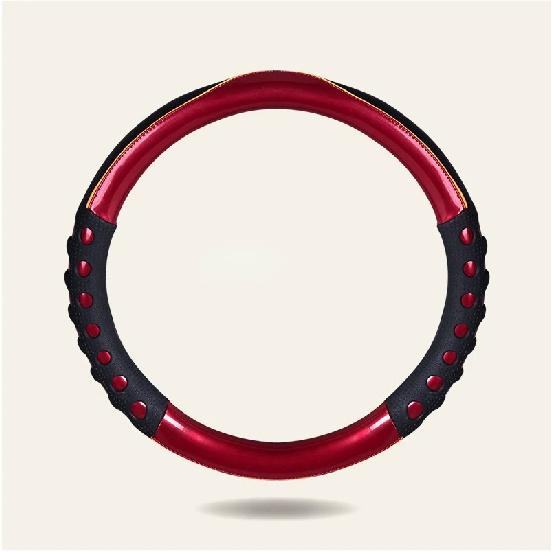 DERMAY Auto Lenkradbezug Wasserdichtes Leder Weiches Gummi Kindersicher Lenkradbezug Vier Jahreszeiten Universal Autozubehör