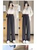 Drapey High-Waisted Slimming White Pants - Summer Versatile Casual Wear for Women
