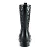 Fashion rubber shoes new plaid casual women's boots women's water shoes non-slip and waterproof women's medium tube adult rain boots