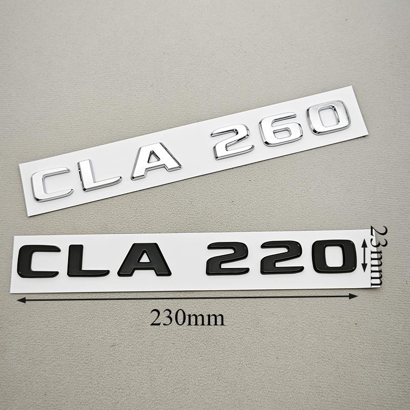 3D ABS Car Letter Logo CLA200 CLA220 CLA260 Badge Rear Trunk Emblem Decal For Mercedes Benz CLA Class C117 X117 X118 Accessories