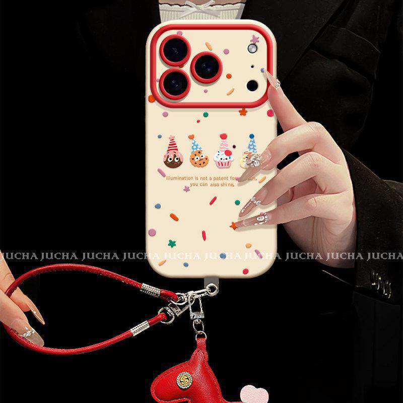 iPhone 17 Pro Case: High-End, Niche, Apple 16, Fresh, Simple Full Screen, Colored Dots, Cookie Design
