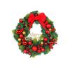 Christmas Ball Wreath Door Hanging Decor Home Window Wall Display Modern Plastic Holiday Garland With Red Balls Pine