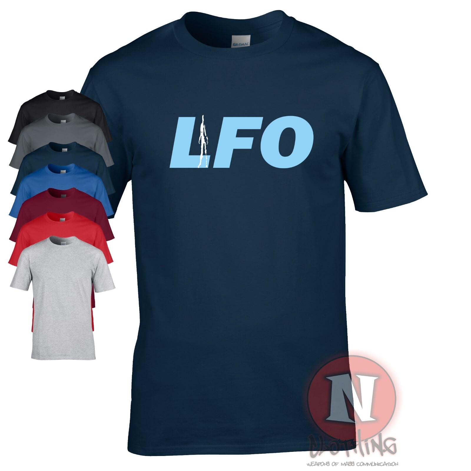 LFO 100% Cotton T-shirt Mens Tees Top Techno old school dance rave music Electronica bleep and bass EDM 3XL