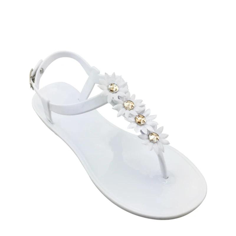 Populære Gjennomsiktige Sko Damesko Jellysko Strandferie Sandaler 2024 Nye Enkle Trendy Flatsko Dame Flip-flops Chaussure Femme