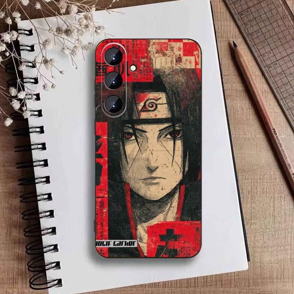 Anime T-Narutos Cover U-Uchiha Phone Case For Samsung Galaxy A73,A21s,A22,A31,A52,A53,A71,A41Soft Black Shell