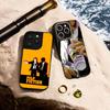 Classic Movies Pulp Fictions Poster Phone Case for iPhone 17 16 E 15 14 13 12 Pro Max Sheepskin Silver-edged Protective Case