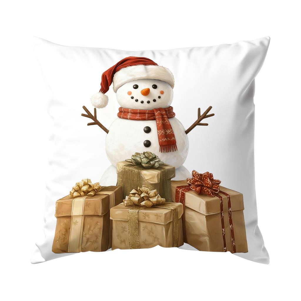 Vintage Christmas Series Pillowcase Printed Polyester 40/45/50cm Throw Pillowcover Decorative Sofa Cushion Pillowslip Home Decor