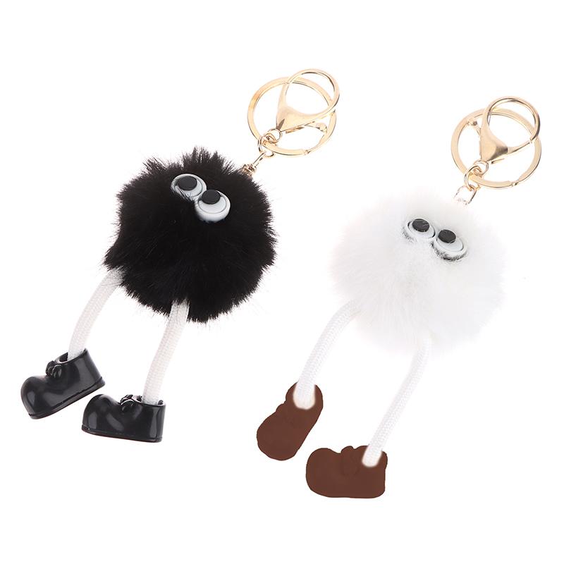Küçük Briket Peluş Anahtarlık Kömür Topu Kolye Anahtarlık Sırt Çantası Araba Takılar