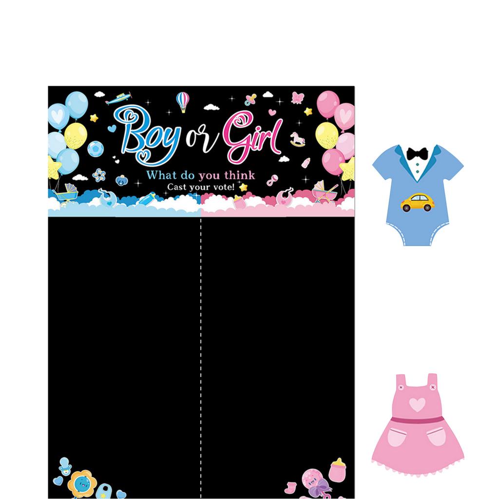 Gender Reveal Voting Board Baby Shower Game Boy or Girl What Do You Think Cast Your Vote Interactive Party Sign