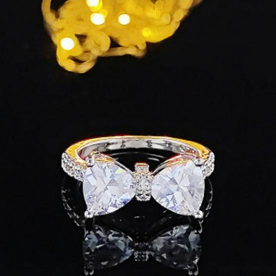 Luxury Women's Hip-Hop Zircon Ring - Trendy Hollow Design for Index Finger