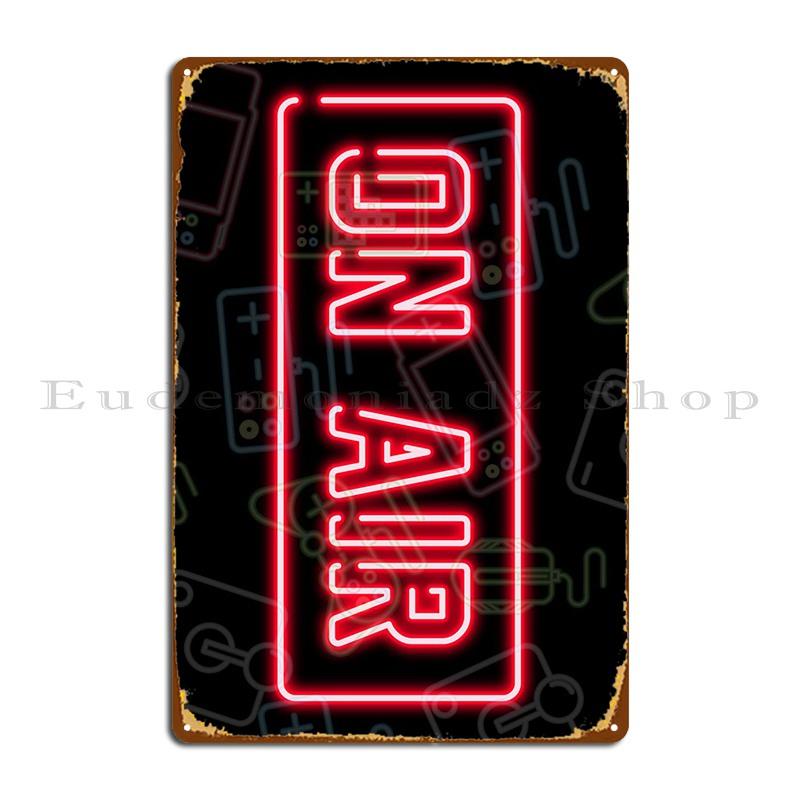 

Live On Air Metal Plaque Poster Create Wall Mural PaintingCharacter Decoration Tin Sign Poster 20x30cm（7.8x11.8inch）