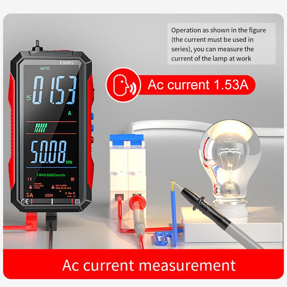 

FS899S Innovative Smart Digital Multimeter Features USB Rechargeability Large LCD Display and Safety Focused NCV Functionality China Mainland