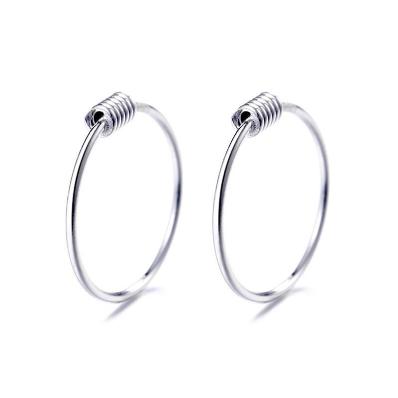 S925 Sterlingsilber Minimalistische Creolen für Damen – Hochwertiges Mini-Silber-Ohrklemmen-Design
