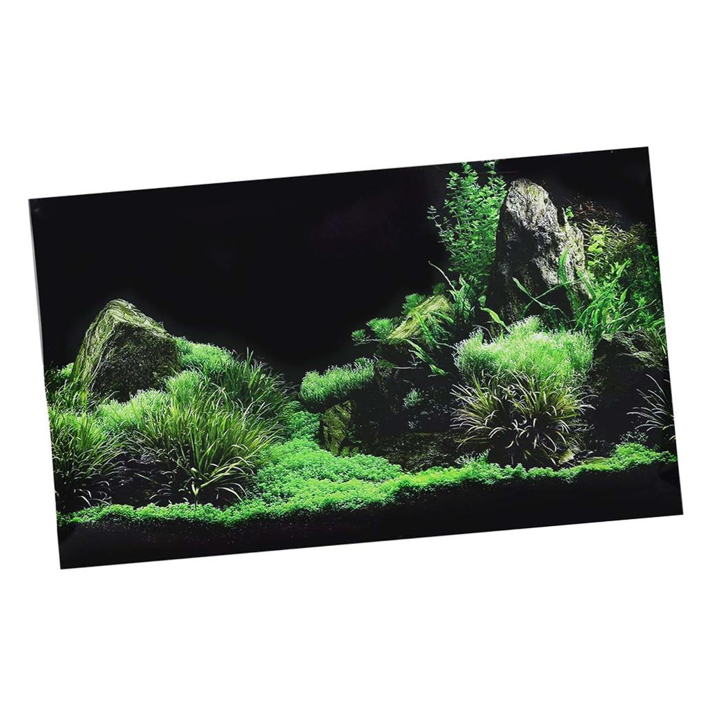 Water Grass Aquarium Sticker Aquarium Fish  Seafloor Water Grass Background Decoration Painting PVC Sticker