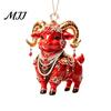 Winter Holiday Ornaments 2027 New Year Sheep Ornament, 2D Acrylic Christmas Tree Pendant for with Hanging String, Chinese Zodiac Goat Decor,