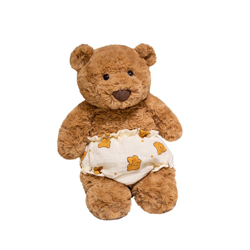 Cartoon Barcelona Bear Doll Brown Clothes Teddy Bear Plush Toy Doll Children's Pillow Doll Gift