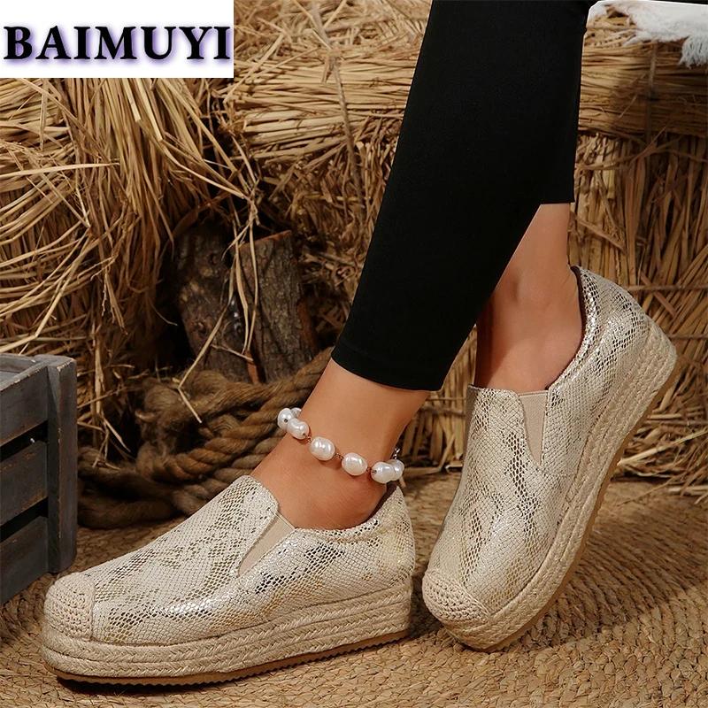 Serpentine Flats Casual Shoes Women Platform Loafers Designer Sneaker 2024 Weave Walking Shoes Brand Sport Running Zapatos Mujer