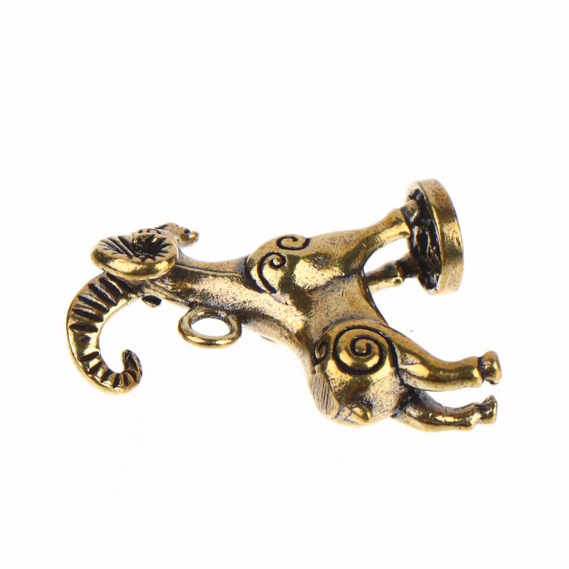 2027 Zodiac Goat Sculpture Step On Money Sheep Figurine Brass Animal Statue Desktop Ornament Wealth Fengshui Home Decor