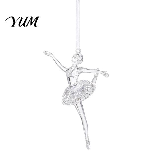 Shiny Simulated Glass Charms Faux Crystal Christmas Ornaments, Clear Acrylic Reindeer/Bell/Wreath/Wine Winter Hanging Tree Decorations Wonderland