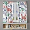 2pc Cartoon dinosaur print window decoration   polyester fabric machine washable   suitable for bedroom and living room decoration